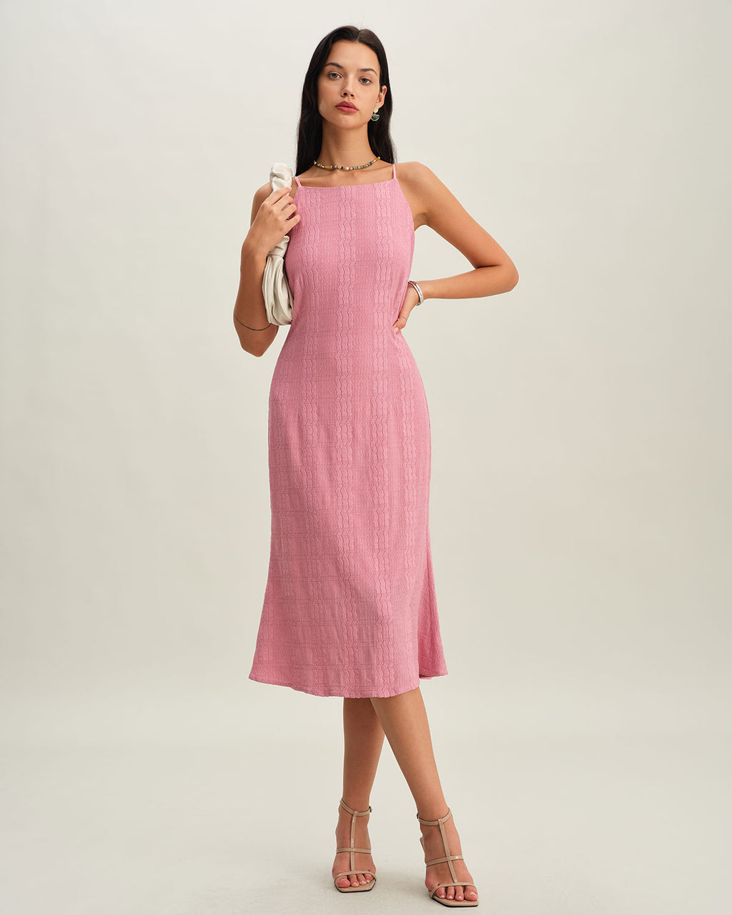 Women's Knitted Polyester Midi Dresses Dresses - RIHOAS