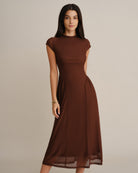 Women's Knitted Polyester Midi Dresses - RIHOAS - 02