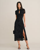 Women's Knitted Polyester Midi Dresses - RIHOAS - 02