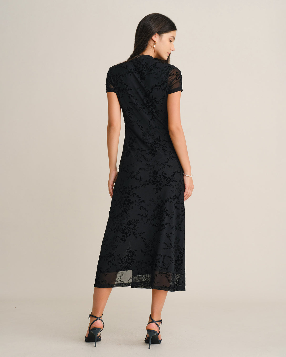Women's Knitted Polyester Midi Dresses - RIHOAS - 04