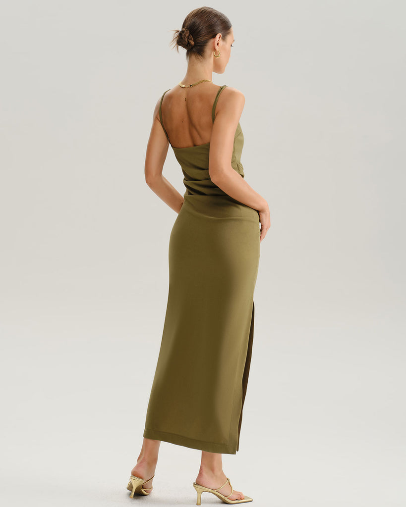 Women's knitted Polyester Midi Dresses Dresses - RIHOAS