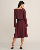 Women's Knitted Polyester Midi Dresses - RIHOAS - 06