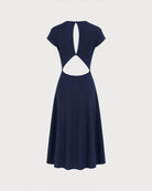Women's Knitted Polyester Midi Dresses - RIHOAS - 05