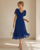 Women's Knitted Polyester Midi Dresses Dresses - RIHOAS
