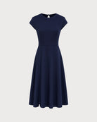 Women's Knitted Polyester Midi Dresses - RIHOAS - 04