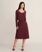 Women's Knitted Polyester Midi Dresses - RIHOAS - 03
