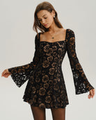 Women's Knitted Polyester Mini Dress Dresses - RIHOAS