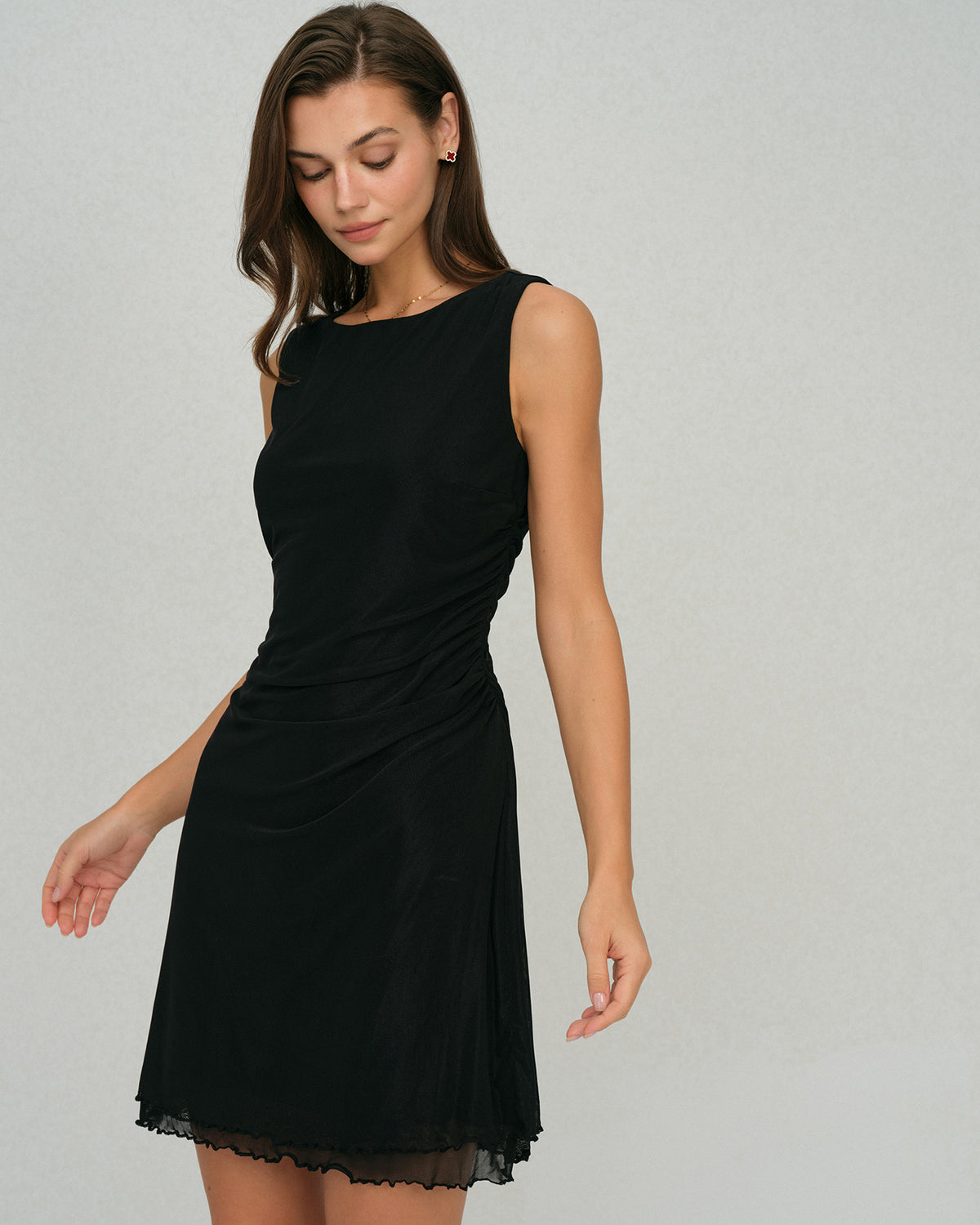 Women's Knitted Polyester Mini Dress Dresses - RIHOAS