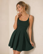 Women's Knitted Polyester Mini Dress - RIHOAS