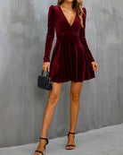 Women's Knitted Polyester Mini Dress Dresses - RIHOAS