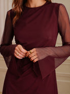 Women's Knitted Polyester Mini Dress Dresses - RIHOAS