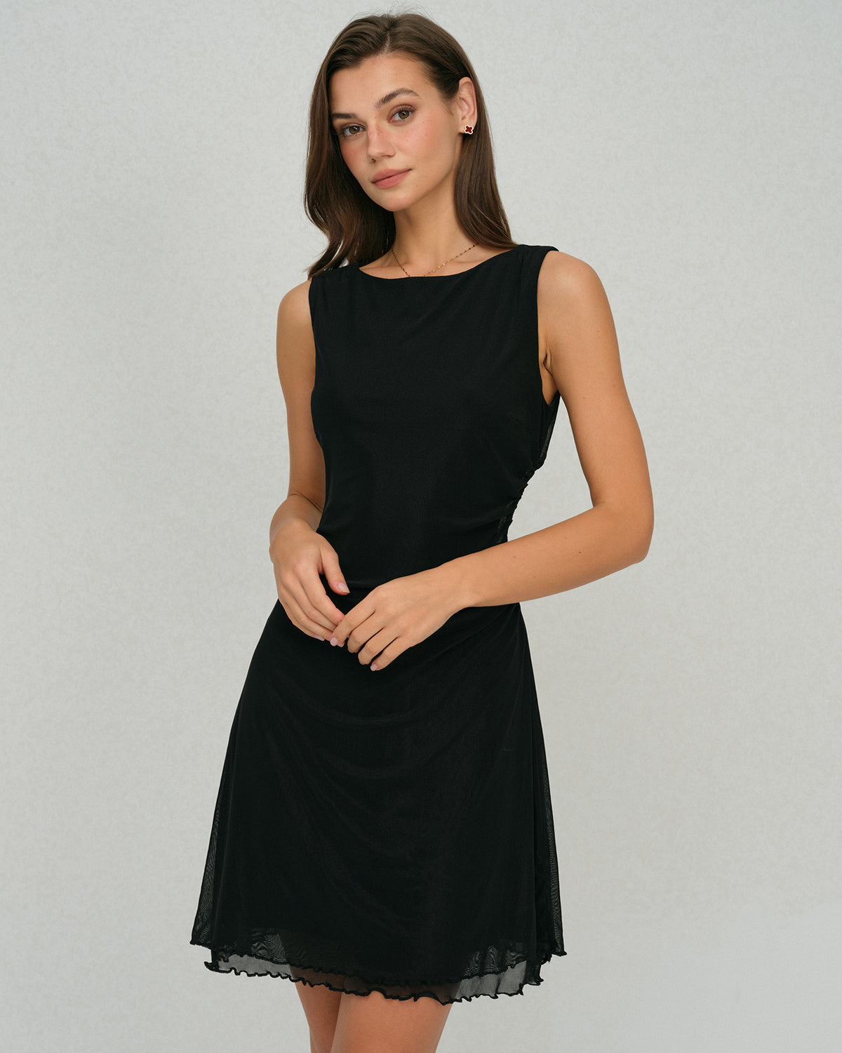 Women's Knitted Polyester Mini Dress Dresses - RIHOAS