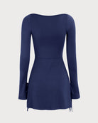Women's Knitted Polyester Mini Dress Dresses - RIHOAS