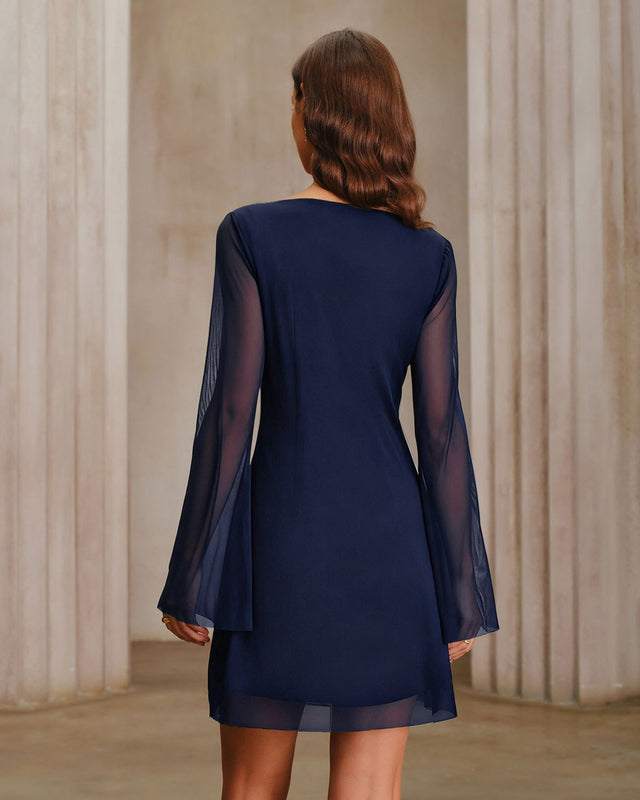 Women's Knitted Polyester Mini Dress Dresses - RIHOAS