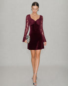 Women's Knitted Polyester Mini Dress - RIHOAS - 01