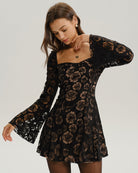 Women's Knitted Polyester Mini Dress Dresses - RIHOAS