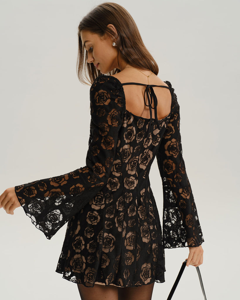Women's Knitted Polyester Mini Dress Dresses - RIHOAS