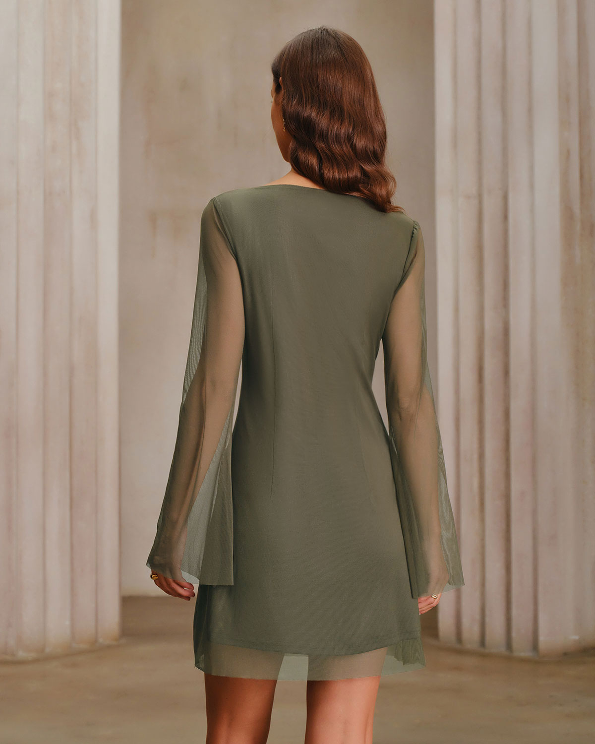 Women's Knitted Polyester Mini Dress Dresses - RIHOAS