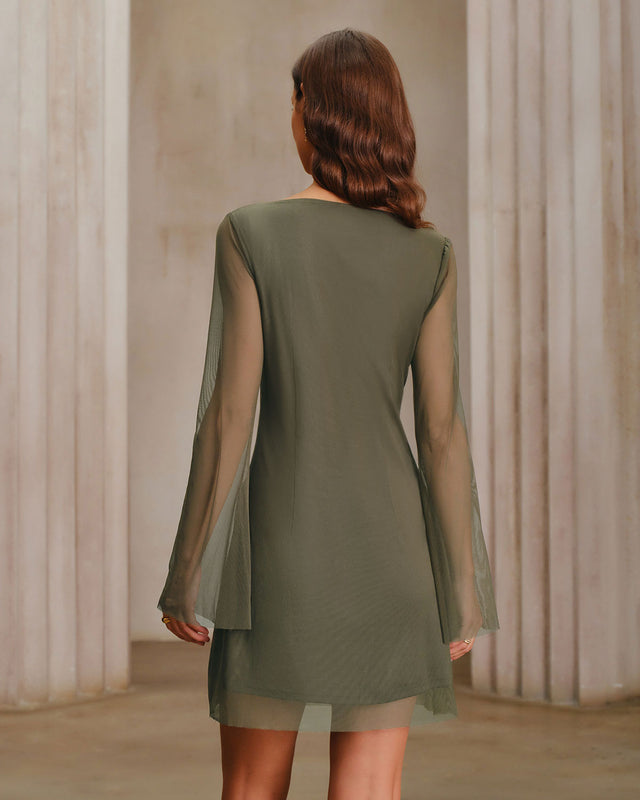 Women's Knitted Polyester Mini Dress Dresses - RIHOAS