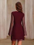 Women's Knitted Polyester Mini Dress Dresses - RIHOAS