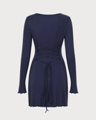 Women's Knitted Polyester Mini Dress - RIHOAS - 02