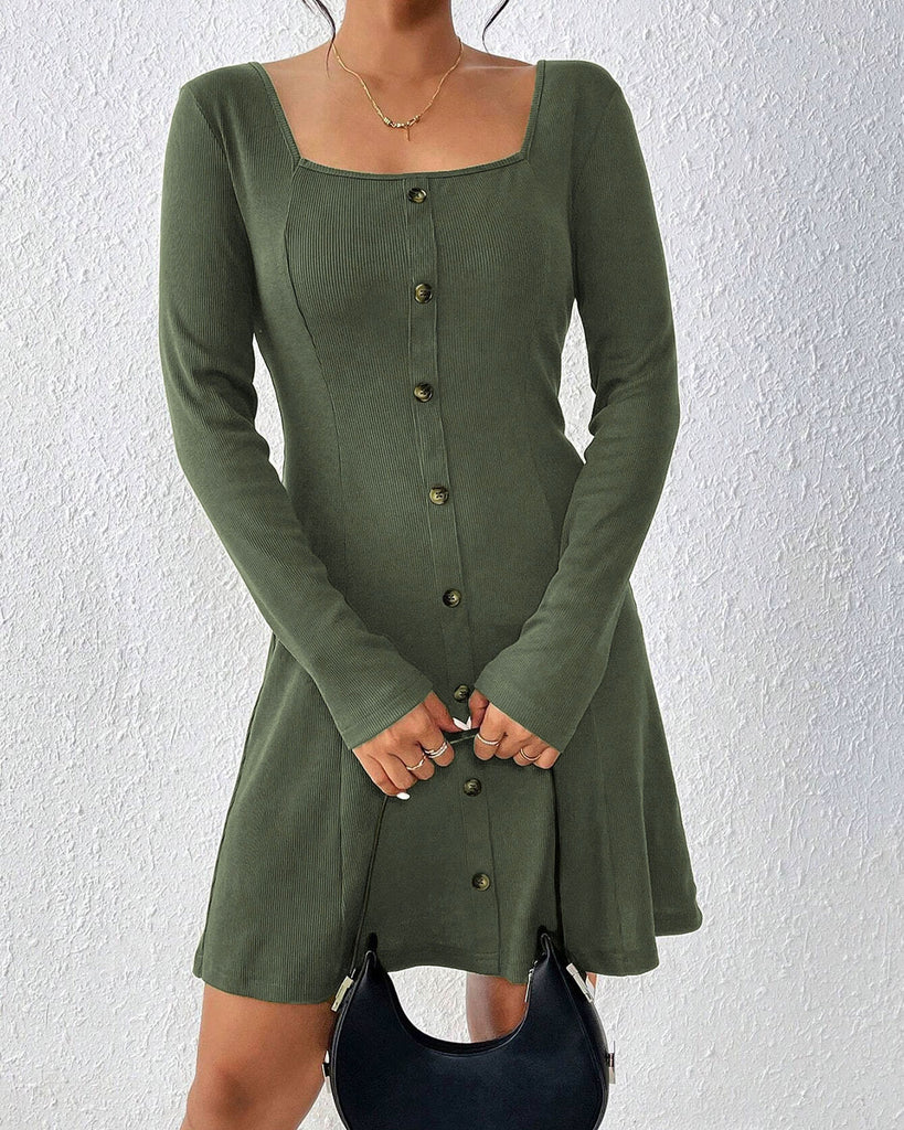 Women's Knitted Polyester Mini Dress Dresses - RIHOAS