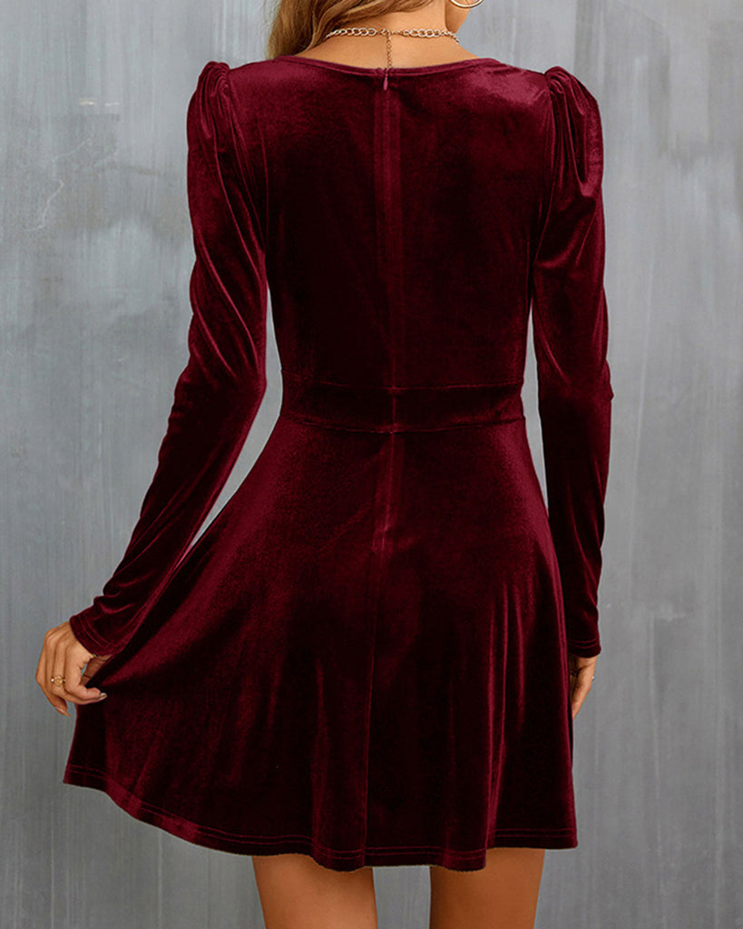 Women's Knitted Polyester Mini Dress Dresses - RIHOAS