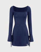 Women's Knitted Polyester Mini Dress Dresses - RIHOAS