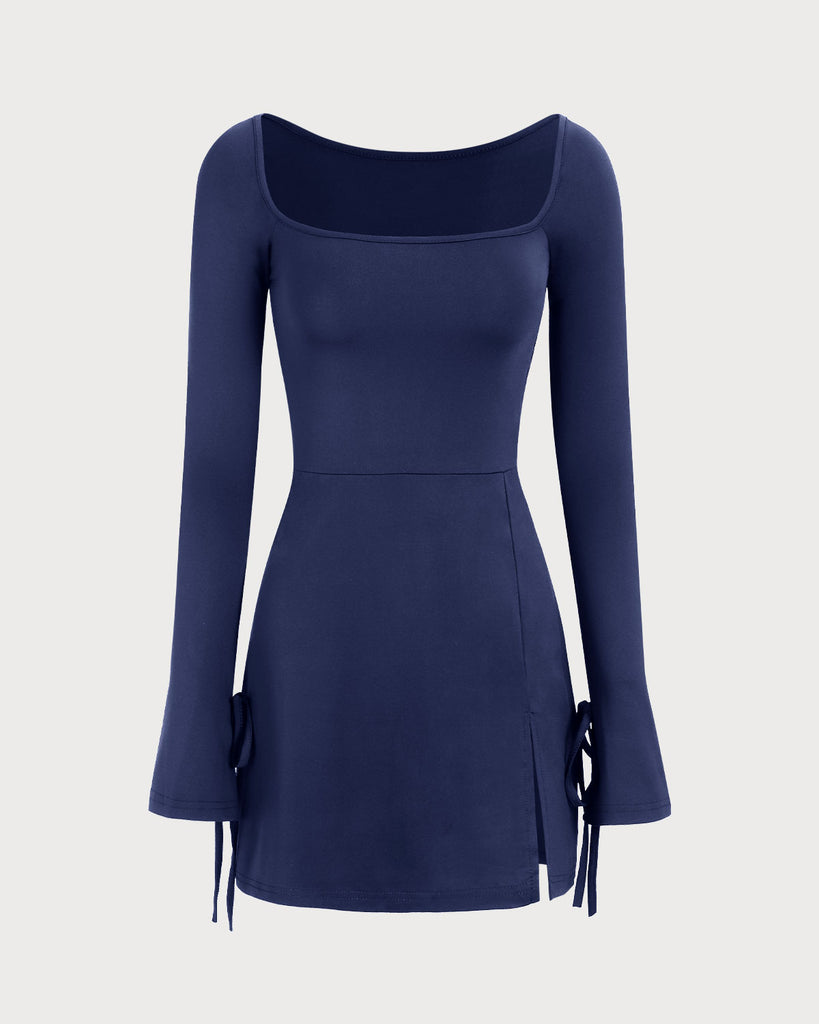 Women's Knitted Polyester Mini Dress Dresses - RIHOAS
