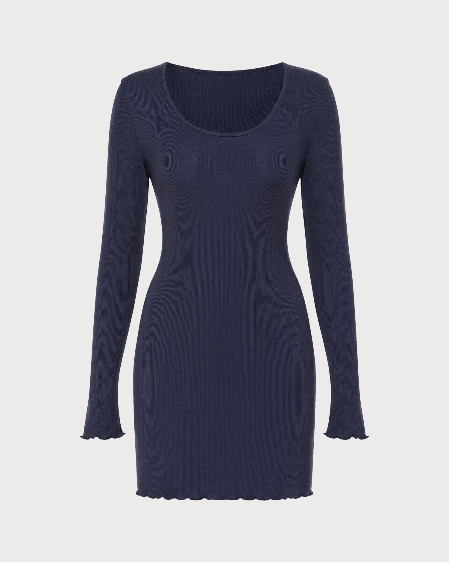 Women's Knitted Polyester Mini Dress - RIHOAS - 01