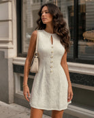 Women's Knitted Polyester Mini Dresses - RIHOAS