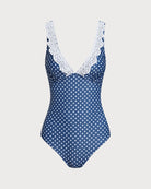 Women's Knitted Polyester One-Piece Swimsuit One-Pieces - RIHOAS