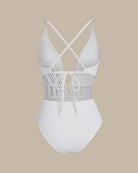 Women's Knitted Polyester One-Piece Swimsuit One-Pieces - RIHOAS