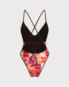 Women's Knitted Polyester One-Piece Swimsuit One-Pieces - RIHOAS