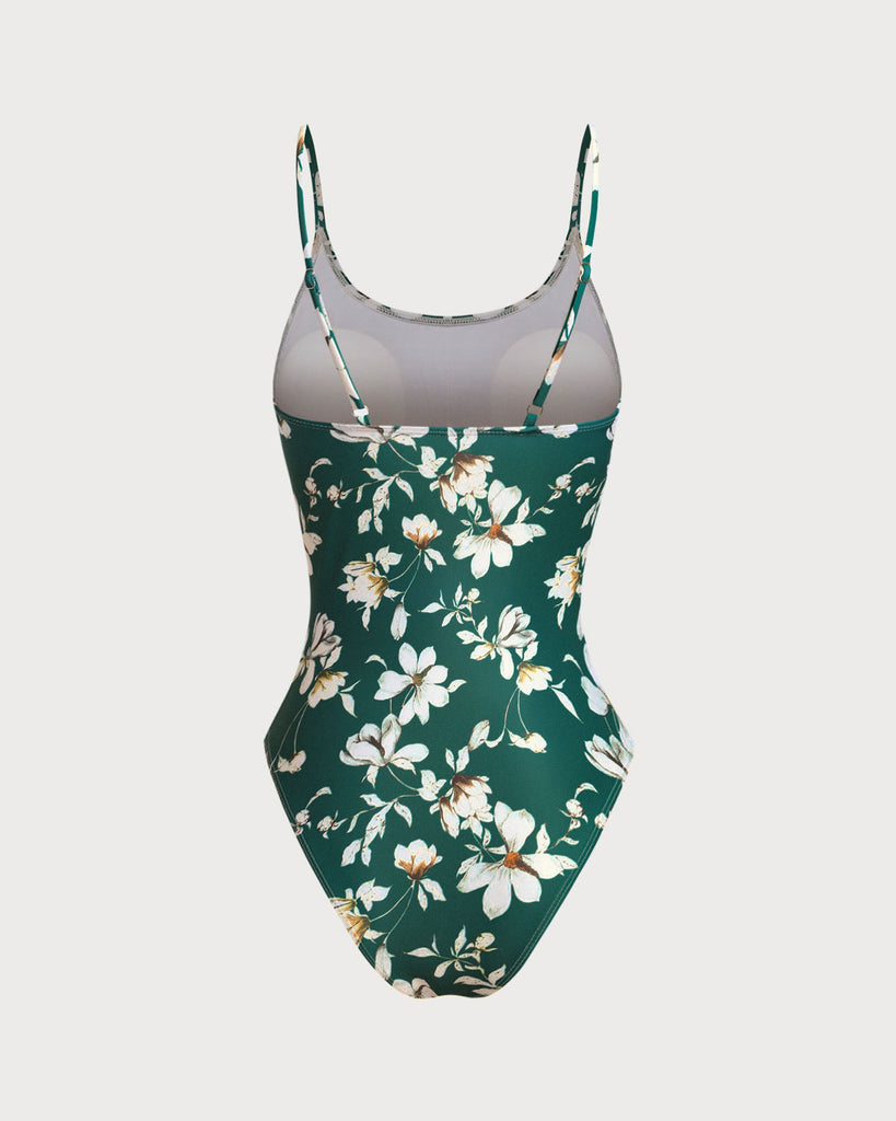 Women's Knitted Polyester One-Piece Swimsuit One-Pieces - RIHOAS