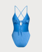 Women's Knitted Polyester One-Piece Swimsuit One-Pieces - RIHOAS