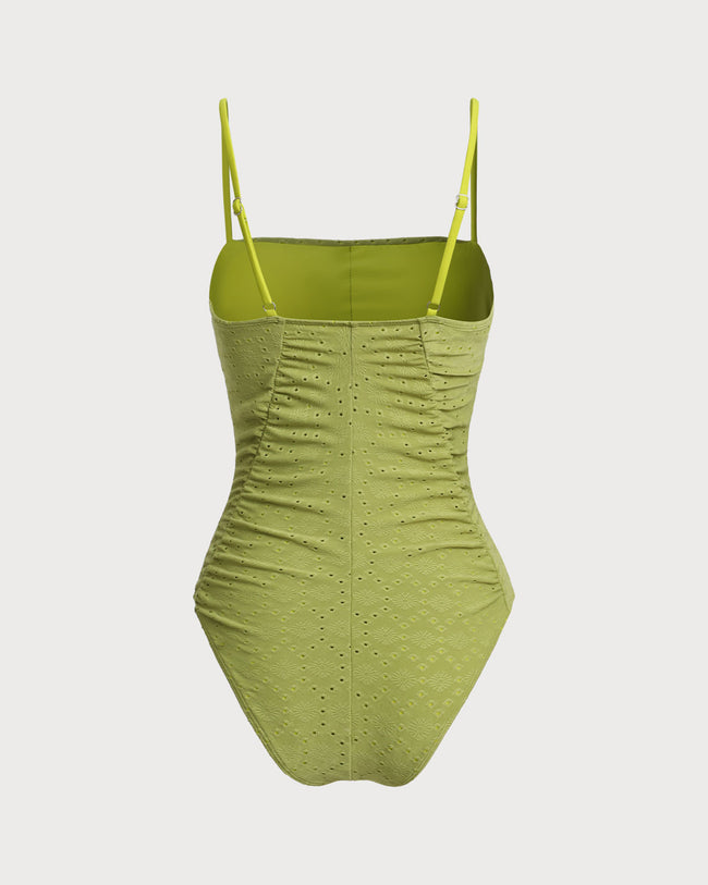 Women's Knitted Polyester One-Piece Swimsuit One-Pieces - RIHOAS