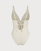 Women's Knitted Polyester One-Piece Swimsuit One-Pieces - RIHOAS