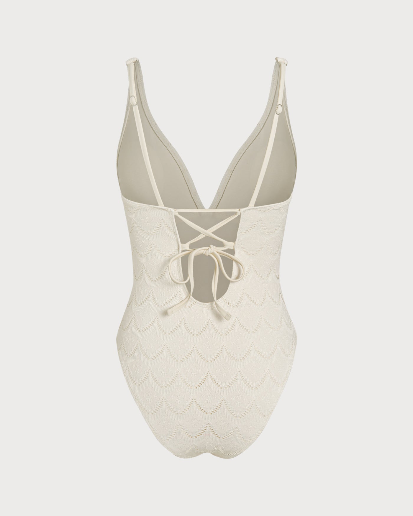 Women's Knitted Polyester One-Piece Swimsuit One-Pieces - RIHOAS