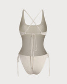 Women's Knitted Polyester One-Piece Swimsuit One-Pieces - RIHOAS
