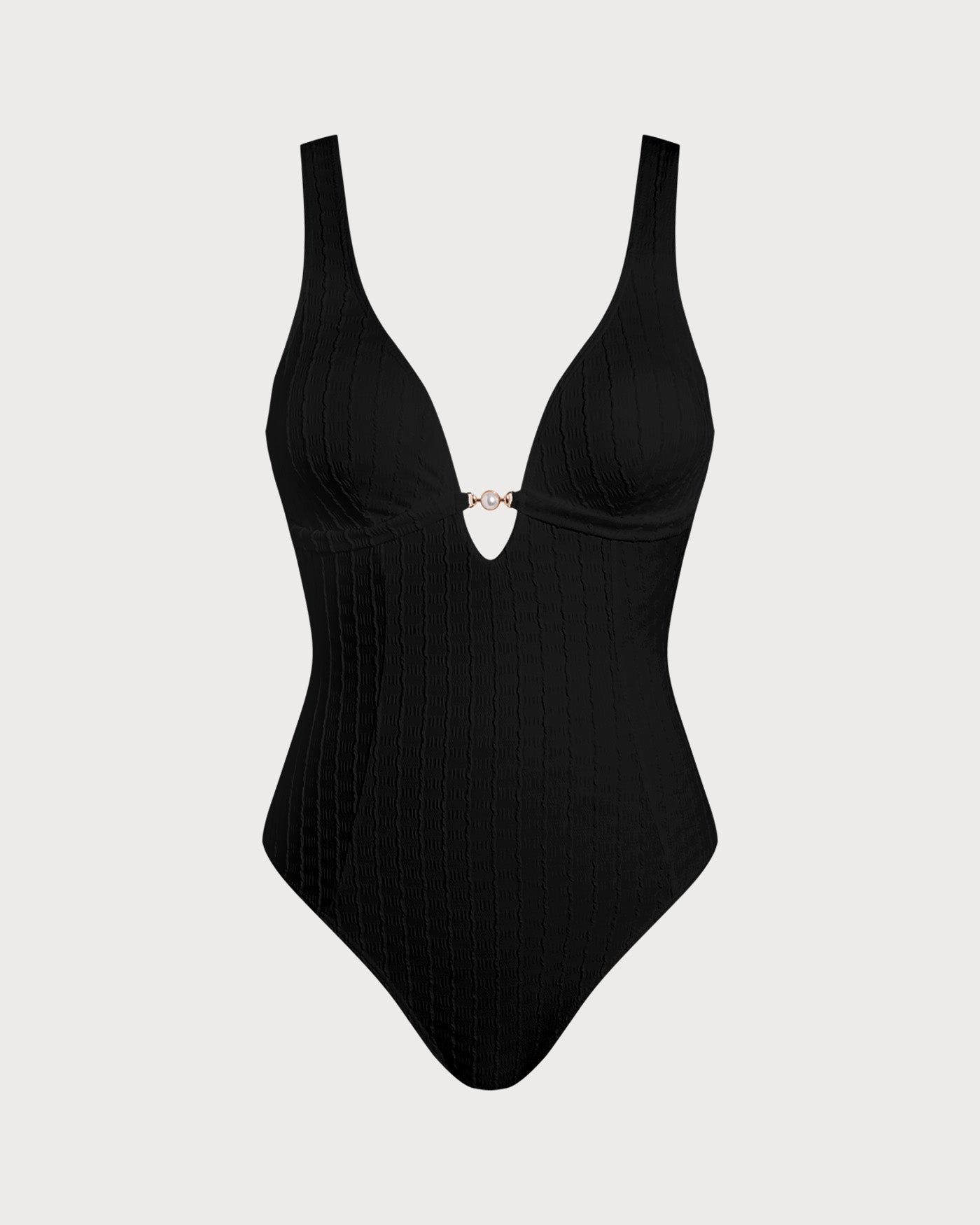 Women's Knitted Polyester One-Pieces Black One-Pieces - RIHOAS