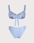 Women's Knitted Polyester Plaid Bikini Set Bikinis - RIHOAS