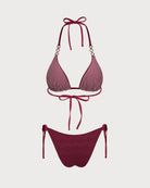 Women's Knitted Polyester Reversible Bikini Set Bikinis - RIHOAS