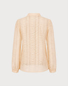 Apricot Turtle See Through Textured Shirt 03