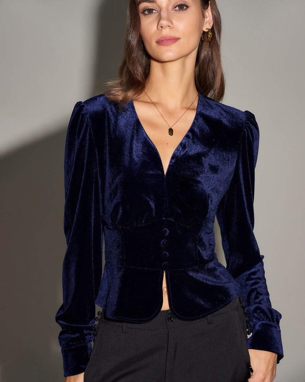 Women's Knitted Polyester Shirt Tops - RIHOAS