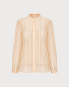 Apricot Turtle See Through Textured Shirt 02