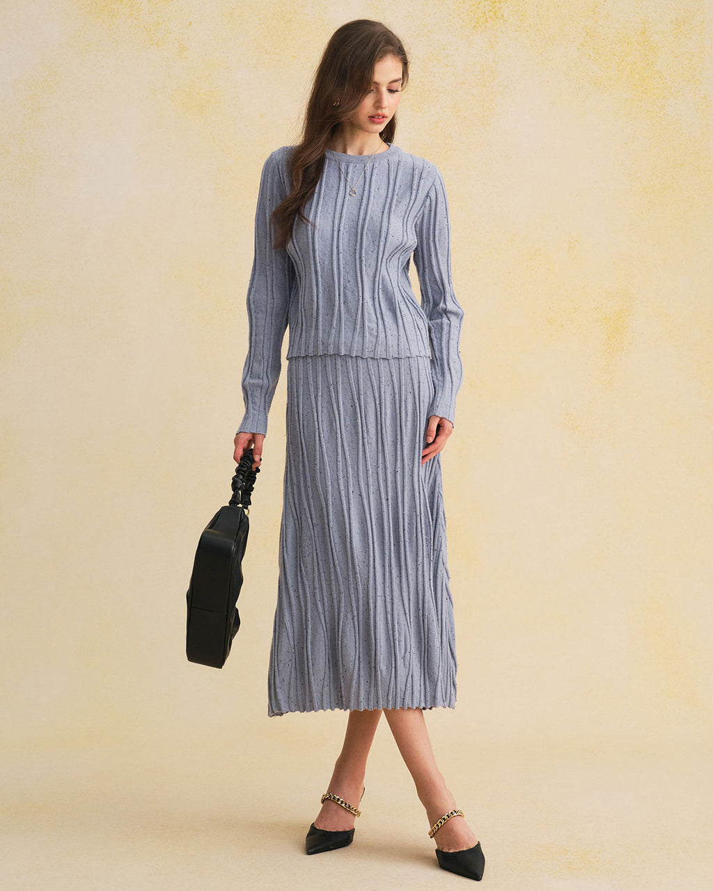 Women's Knitted Polyester Skirt Bottoms - RIHOAS