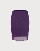 Women's Knitted Polyester Skirt Bottoms - RIHOAS