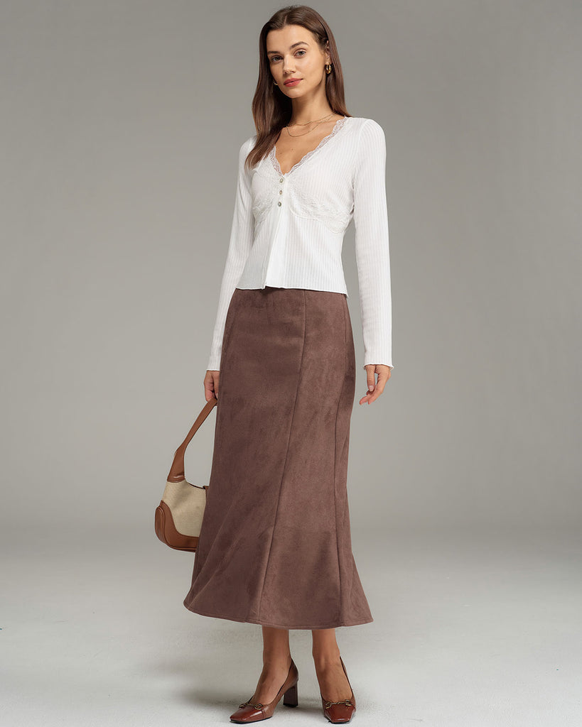 Women's Knitted Polyester Skirt Bottoms - RIHOAS