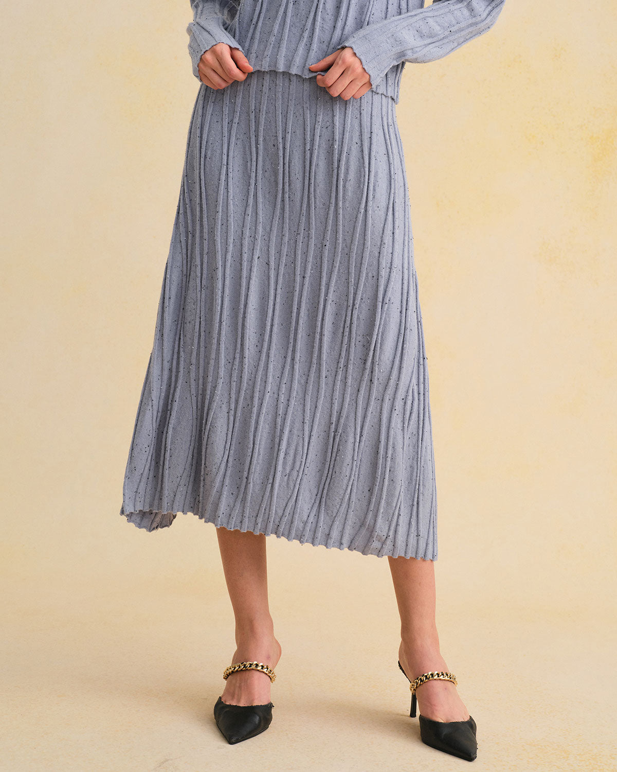 Women's Knitted Polyester Skirt Bottoms - RIHOAS